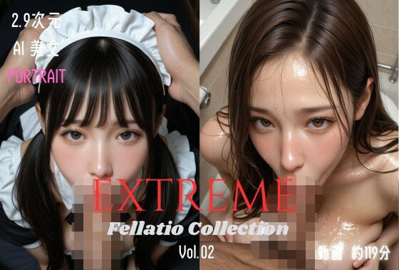 【無料エロ漫画】2.9次元AI美女 PORTRAIT EXTREME Fellatio Collection VOL.02 AI SEX 動画集｜d_748140