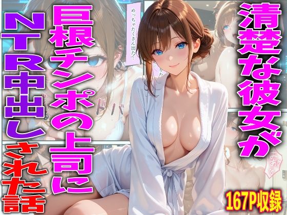 【無料エロ漫画】清楚な彼女が巨根チンポの上司にNTR中出しされた話｜d_748313