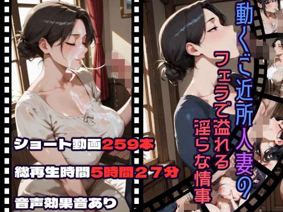 【無料エロ漫画】動くご近所人妻のフェラで溢れる淫らな情事｜d_756654