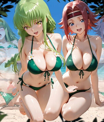 【無料エロ漫画】ビーチで出会った美女をナンパしてメス堕ちさせた話 コー○ギアス編｜d_767507