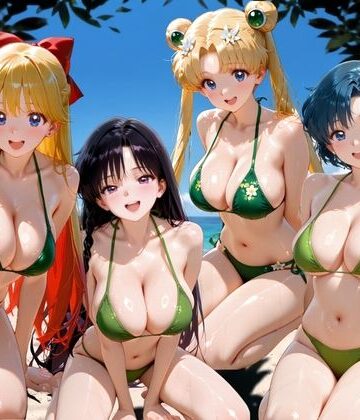 【無料エロ漫画】ビーチで出会った美女をナンパしてメス堕ちさせた話 セー○ームーン｜d_775539
