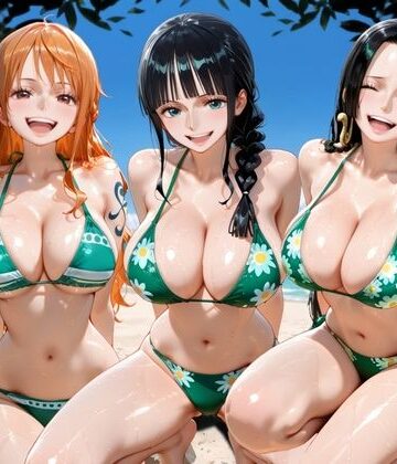 【無料エロ漫画】ビーチで出会った美女をナンパしてメス堕ちさせた話 ワ○ピース｜d_775558