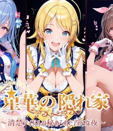【無料エロ漫画】星華の隠れ家 〜清楚アイドルの秘められた淫らな夜〜月●恋鐘・八●めぐる・鈴●羽那 編｜d_779911