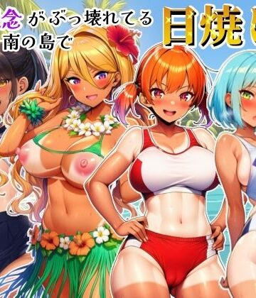 【無料エロ漫画】貞操観念がぶっ壊れてる南の島で日焼け女子校生たちとハメまくる話｜d_791242
