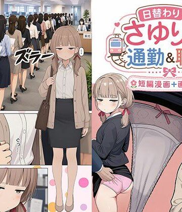 【無料エロ漫画】日替わりさゆりさんの通勤＆職場 短編漫画＋画像集｜d_785760