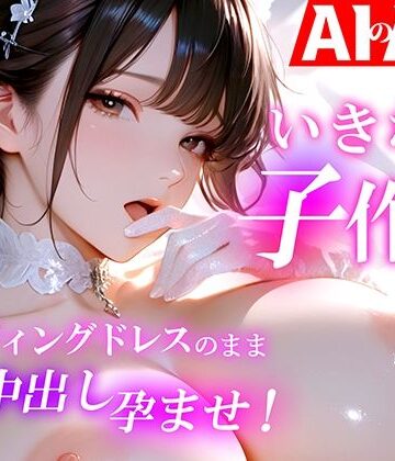 【無料エロ漫画】【AIのAV動画】いきなり子作り ウェディングドレスのまま中出し孕ませ！｜d_807167