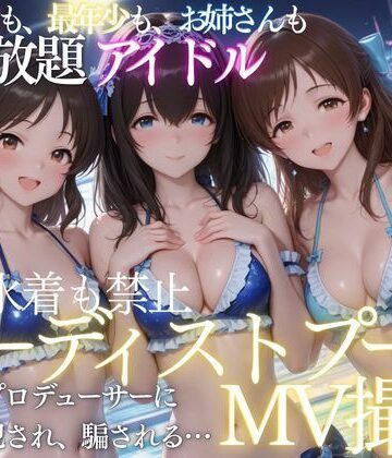 【無料エロ漫画】ヌーディストプールでアイドルがプロデューサーに犯●れる｜d_809544