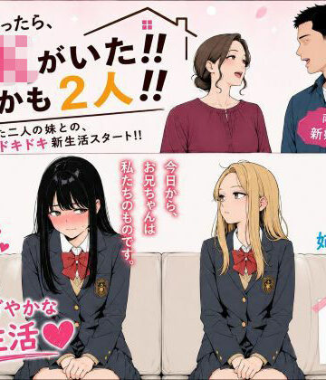 【無料エロ漫画】家に帰ったらJKがいた！！しかも二人！！｜d_814431