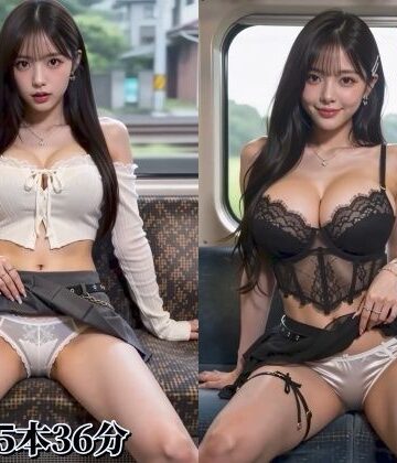 【無料エロ漫画】【動画】電車の対面に座った美女がパンツとオッパイを見せつけてくる動画集｜d_819366