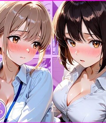 【無料エロ漫画】残業中に訳あり新卒OL達が男の取り合いでご奉仕勝負した話｜d_819894