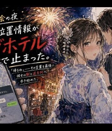 【無料エロ漫画】花火大会の夜、彼女の位置情報がラブホテルで止まった。｜d_823996