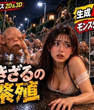 【無料エロ漫画】【生成AI動画】『なきざるの繫殖』エロティック・ホラーシリーズ2｜d_838515