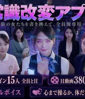 【無料エロ漫画】【フルボイス・スマホ対応】常識改変アプリ 〜街の女たちを書き換えて全員俺専用肉便器〜｜d_843482